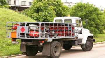 Gāzes piegādes automašīna. Foto: Aigars  Eglīte, F64