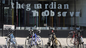 "The Guardian" birojs Londonā. Foto: EPA/LETA