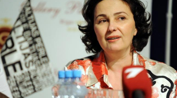 Festivāla "Baltijas pērle" programmu direktore Marina Ļipčenko preses konferencē par festivālu "Baltijas pērle". Foto: Edijs Pālens, LETA