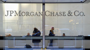 ASV bankas "JPMorgan Chase & Co" galvenajā birojā Ņujorkā. Foto: AFP/LETA