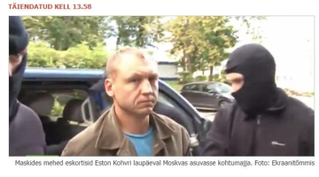 Nolaupītais Igaunijas drošībnieks Estons Kohvers. Foto no "Postimees.ee"