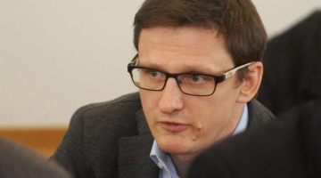 Jurģis Liepnieks tā saucamās digitālgeitas lietas iztiesāšanā tiesā. Foto: Ieva Lūka, LETA