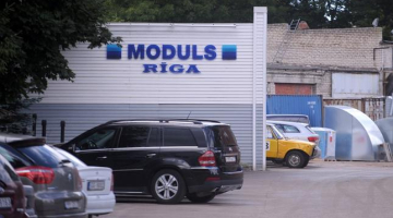 Būvniecības uzņēmuma "Moduls-Rīga" biroja ēka un teritorija. Foto: Ieva Lūka, LETA