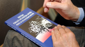 Austrumeiropas politikas pētījumu centra pētījuma "Krievijas publiskā diplomātija Latvijā: mediji un nevalstiskais sektors", kas tapis ar Tieslietu ministrijas atbalstu, prezentācija. Foto: Ieva Lūka, LETA