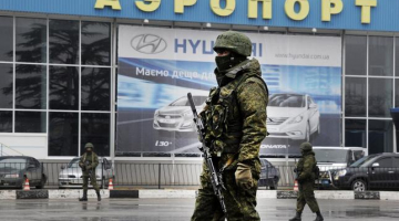 Simferopoles lidostā. Foto: AFP/LETA