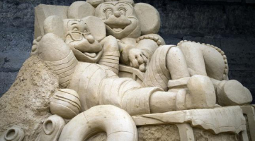 Smilšu skulptūras. Foto: AFP/LETA