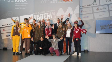 Soču olimpisko tērpu prezentācijā. Publicitātes foto