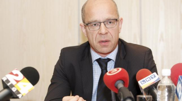 "Maxima" līdzīpašnieks Igns Staškēvičs preses konferencē. Foto: Nora Krevneva, F64