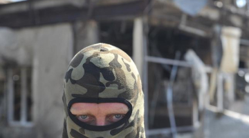 "Zaļie civēciņi" Austrumukrainas karā. Foto: ITAR-TASS/LETA