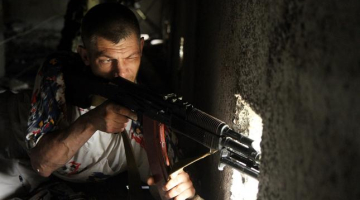 Terorists cīņās pie Slovjanskas. Foto: AFP/LETA