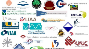 Valsts pārvaldes iestāžu grafiskā identitāte patlaban. Foto: Valsts kanceleja