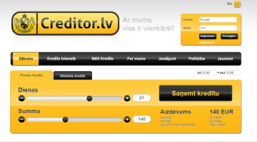 Ekrānšāviņš no creditor.lv