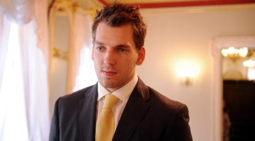 Zemgus Girgensons pieņemšanā Saeimā. Foto: Edijs Pālens, LETA