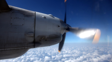 Lidmašīnas "An-26" propelleris. Foto: EPA/LETA