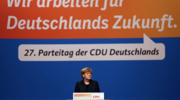 Angela Merkele partijas kongresā. Foto: EPA/LETA