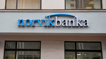 "Norvik bankas" zīmols. Foto: Lita Krone, LETA