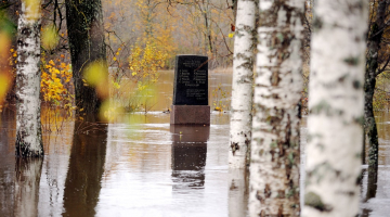 Plūdi šoruden Ogrē. Foto: Edijs Pālens, LETA