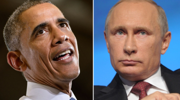 ASV prezidents Baraks Obama atkal "Forbes" pasaules ietekmīgāko cilvēku aptaujā zaudē Krievijas prezidentam Vladimiram Putinam. Foto: AFP/LETA