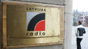 Latvijas Radio logo. Foto: Ieva Čīka, LETA