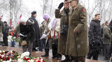 2014.gada 16.martā pie Brīvības pieminekļa. Foto: Nora Krevneva, F64