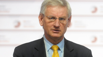 Bijušais Zviedrijas ārlietu ministrs Karls Bilts. Foto: Ieva Lūka, LETA