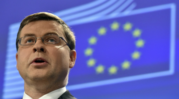 EK viceprezidents Valdis Dombrovskis. Foto: AFP/LETA