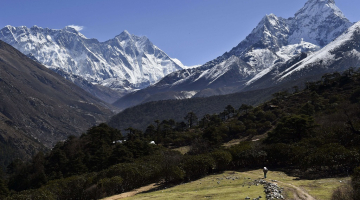 Everesta augstākās virsotnes. Foto: AFP/LETA