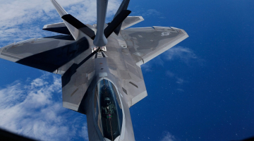ASV iznīcinātājs "F-22 Raptor". Foto: EPA/LETA