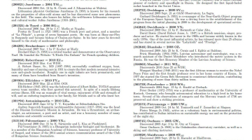Fragments no izdevuma "Minor Planet Circulars".