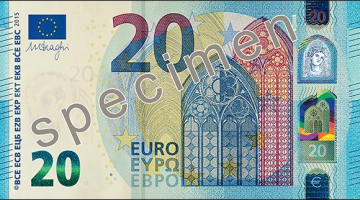 Jaunā 20 eiro banknote. Publicitātes foto