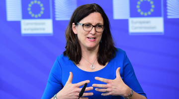 ES tirdzniecības komisāre Sesīlija Malmstrēma. Foto: AFP/LETA