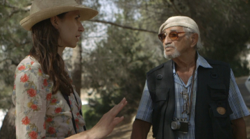 Režisore Marija Kravčenko (no kreisās) kopā ar Hercu Franku. Publicitātes foto