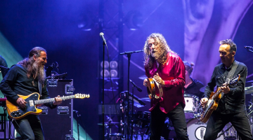 Grupa "Robert Plant and The Sensational Space Shifters" uzstājas festivālā "Positivus". Foto: Artis Leinišs, LETA