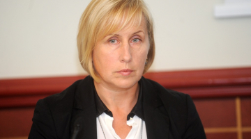 LŽA valdes priekšsēdētāja Anda Rožukalne. Foto: Ieva Lūka, LETA