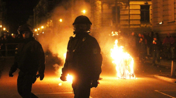 Leipciga Vācijā. Antifašistu demonstrācijā. Foto: AFP/LETA