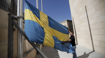 Zviedrijas karogs. Foto: AFP/LETA