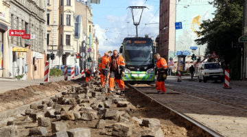 Krišjāņa Barona ielas remonts. Foto: Edijs Pālens, LETA