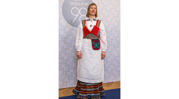 Kersti Kaljulaida Igaunijas neatkarības proklamēšanas dienas pieņemšanā šā gada 24. februārī