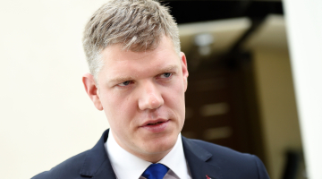 "Vienotības" Rīgas mēra amata kandidāts Vilnis Ķirsis. Foto: Ieva Makare, LETA.