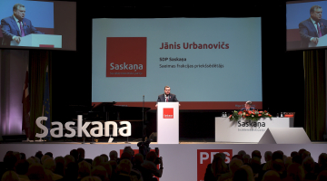 "Saskaņa" kongress kultūras pilī "Ziemeļblāzma". Foto: Ieva Čīka, LETA