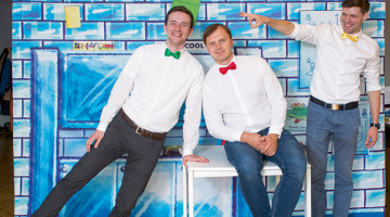 Spēles Ice Cool autori. No kreisās: Reinis Butāns, Egils Grasmanis un Jānis Grunte.