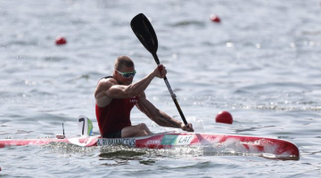 Aleksejs Rumjancevs distancē. Foto: LETA-EPA