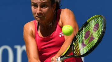 Anastasija Sevastova astotdaļfināla mačā. Foto: LETA - Reuters