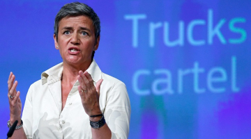 ES konkurences komisāre Margrēte Vestagere. Foto: EPA/LETA