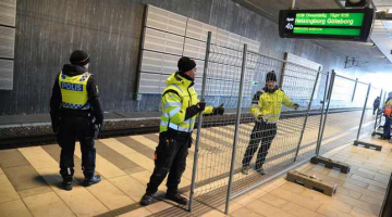 Robežas kontrole Malmē, Zviedrijā. Foto: AFP-LETA