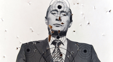 Vienā no Ukrainas rietumu pilsētas Ļvovas šautuvēm parādījušies jauni mērķi — var šaut pa Vladimira Putina ģīmetni.