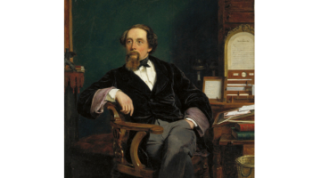 Šajā 1859.gadā tapušajā Viljama Pauela Frita gleznā Dikenss redzams savā darba kabinetā. Izstādē līdzās manuskriptiem aplūkojamas arī citas lietas no Dikensa istabas, ieskaitot gleznā redzamo galdu, pie kura viņš uzrakstīja vairākus vēlīnos meistardarbus.