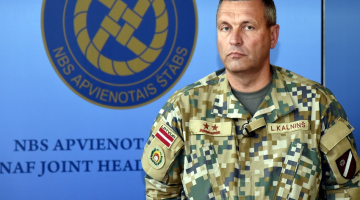 Nacionālo bruņoto spēku komandieris ģenerālleitnants Leonīds Kalniņš. Foto: Zane Bitere, LETA