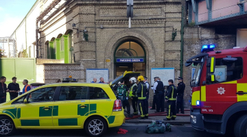 Pēc incidenta metro Pārsonsgrīnas metro stacija evakuēta. Foto: Reuters/LETA