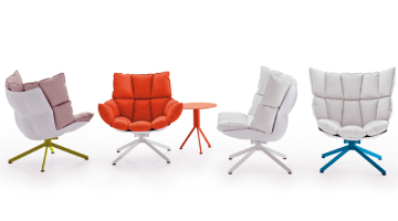 Patrisijas Urkiolas radītie ārpus telpām lietojamie krēsli Husk Outdoor zīmolam B&B Italia.